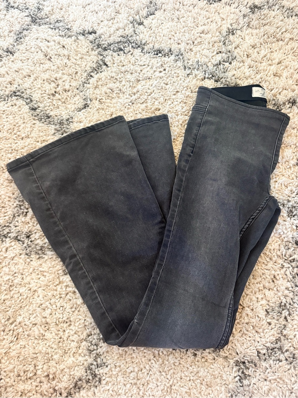 We The Free Washed Black Wide Leg Jeans
